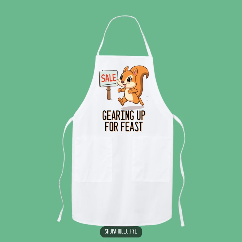 Funny Squirrel Kitchen Sale Apron - Cook up deals with this funny gift!