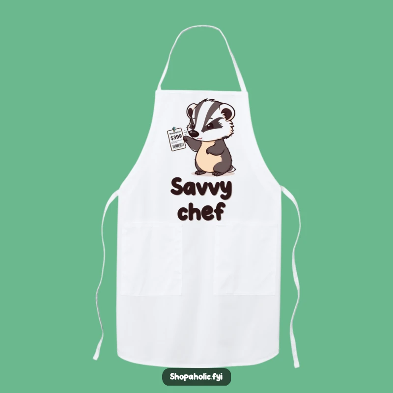 Funny Badger Budget Master Apron - Unique Gift for Shoppers