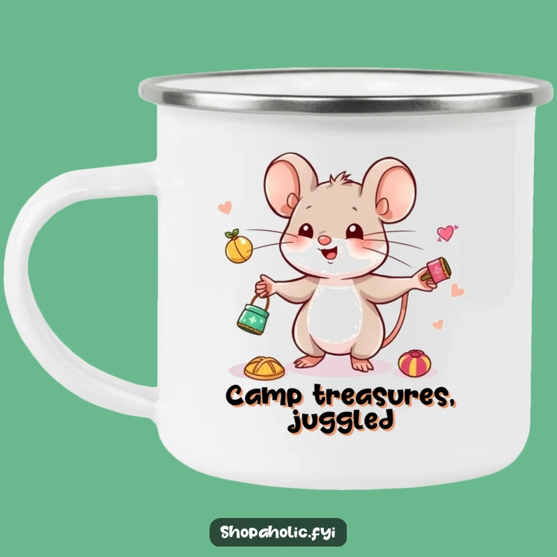 Funny Mouse Juggling Camping Mug - Adventure Ready for Happy Collectors
