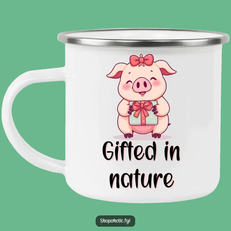 Funny Pig Camping Mug: Adventure Gift, A Rugged Funny Mug for Outdoor Fun