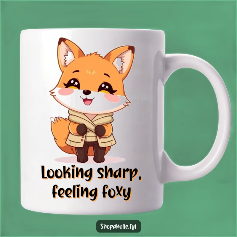 Funny Fox Fashion Mug: Stylish Fox Delight, Perfect Fashionista Funny Gift