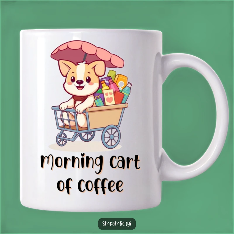Funny Dog Mug: Happy Merchant, A Perfect Gift for Shoppers & Pet Lovers