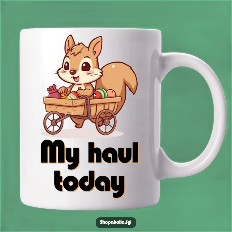 Funny Squirrel Cart Mug: A Hilarious Gift for the Busy Go-Getter