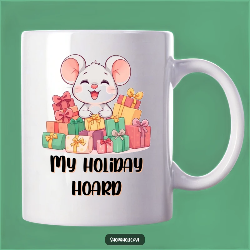 Funny Giggling Mouse with Gifts Mug - Perfect Humorous Present for Loved Ones!