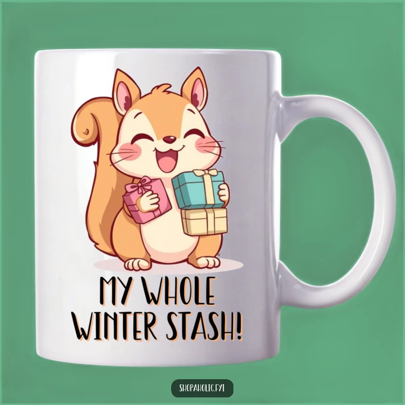 Funny Squirrel Gift Mug: Happy Rodent's Tiny Box Haul, Perfect for Gift Lovers