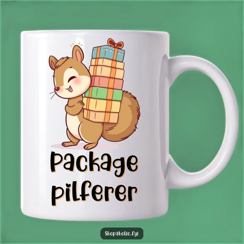 Funny Squirrel's Delivery Mug - Hilarious Package Carrier Gift