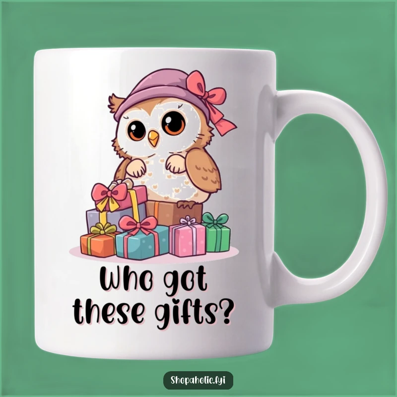 Funny Owl Mug: Mysterious Gift Peek-a-Boo, Perfect 'Just Curious' Funny Gift