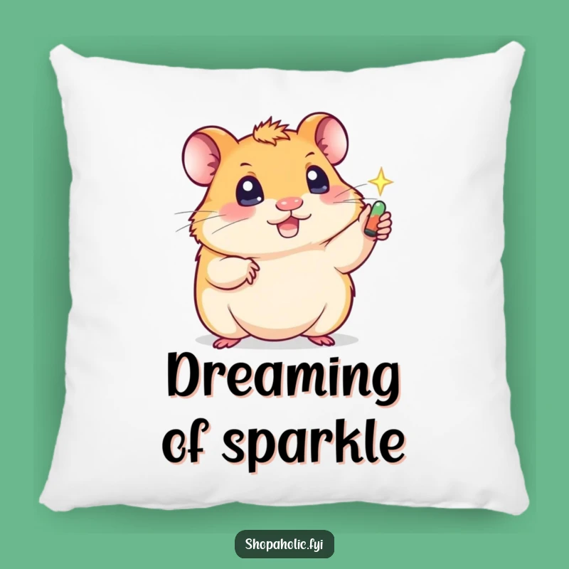 Funny Hamster Sparkle Pillow: Add a Hilarious Touch to Your Cozy Space