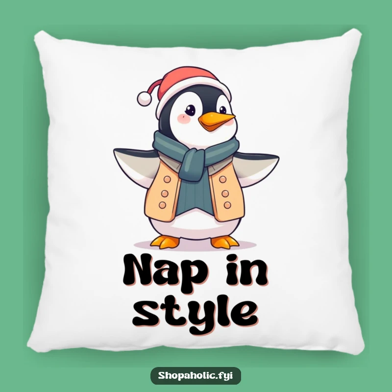 Funny Penguin Pillow: Cozy Fashionista Cushion, Perfect Gift