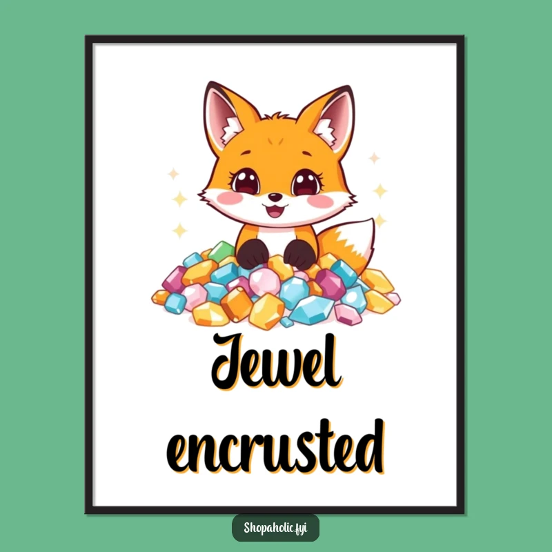 Funny Jewel Fox Digital Art - Bring Sparkle and Laughter Home Today
