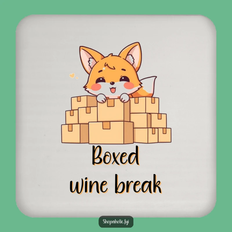 Funny Fox Hider Coasters: Delighted Drink Protection, Perfect Table Gift