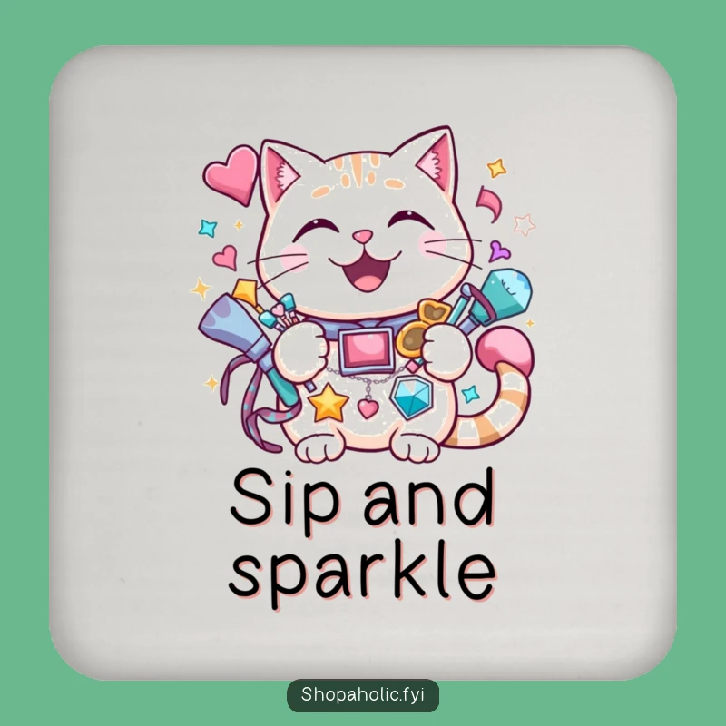 Funny Cat Accessories Drink Coaster: Protect Surfaces, Cheerful Kitty Decor