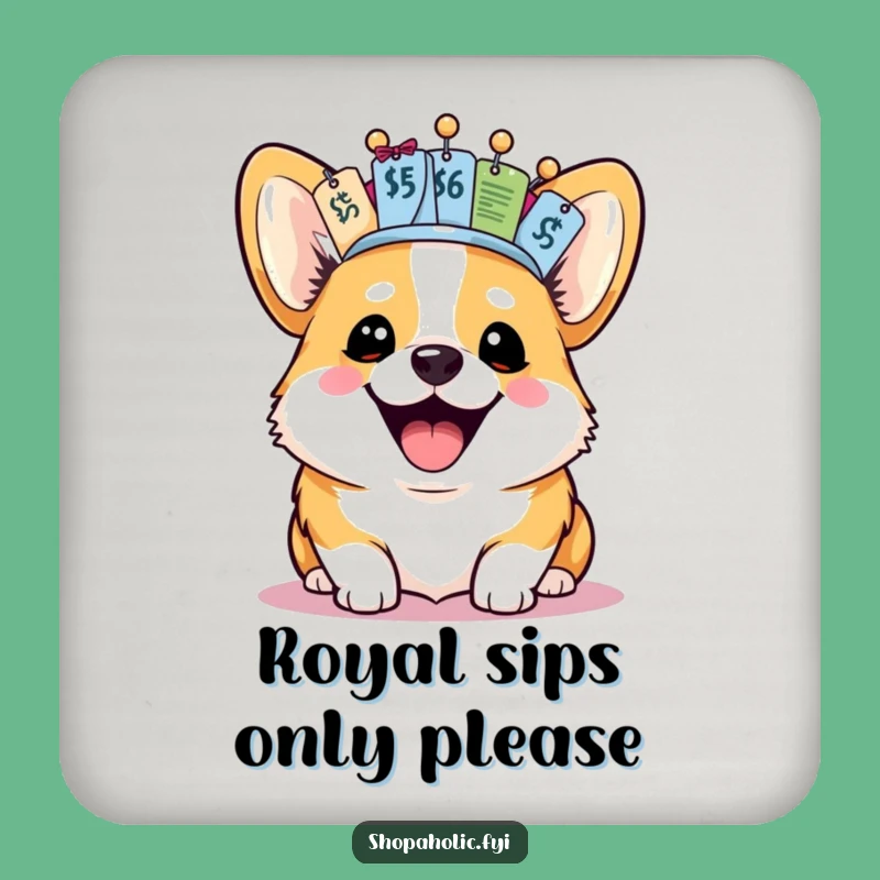 Funny Corgi Coaster Set: Hilarious Protection for Tables from Royal Pups