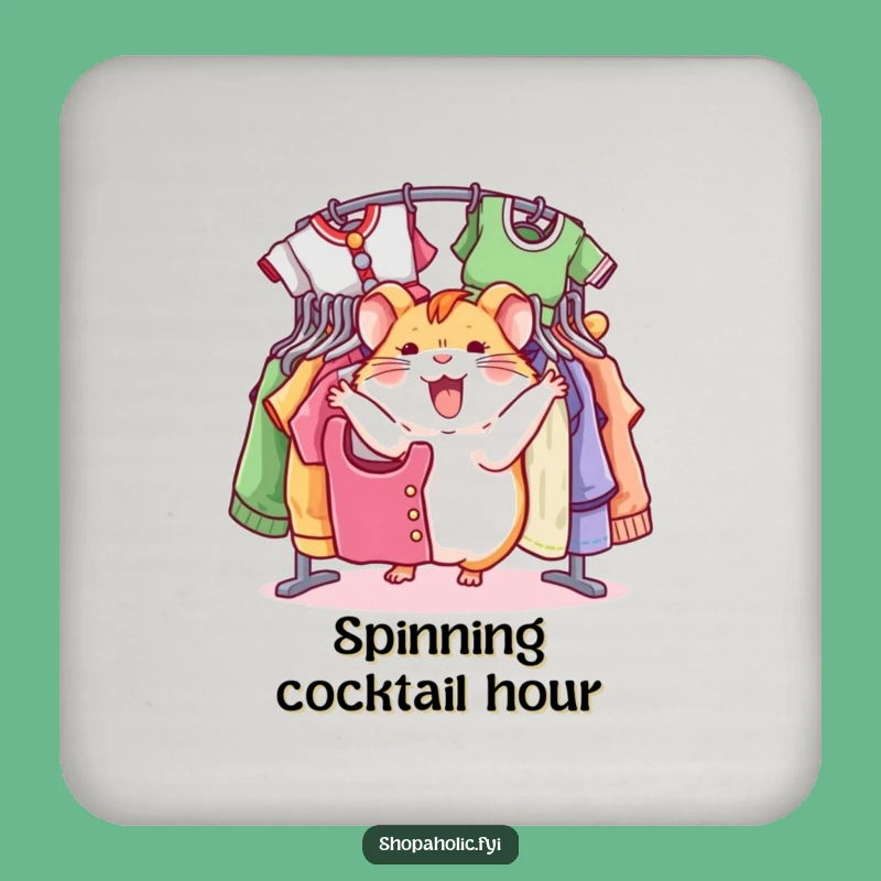 Funny Hamster Coaster: Spinning Shopper Protects Surfaces