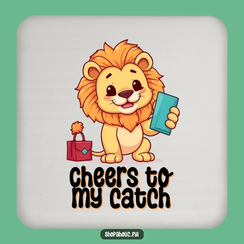Funny Proud Lion Coaster - Regal Purchase Drink Mat - Gift