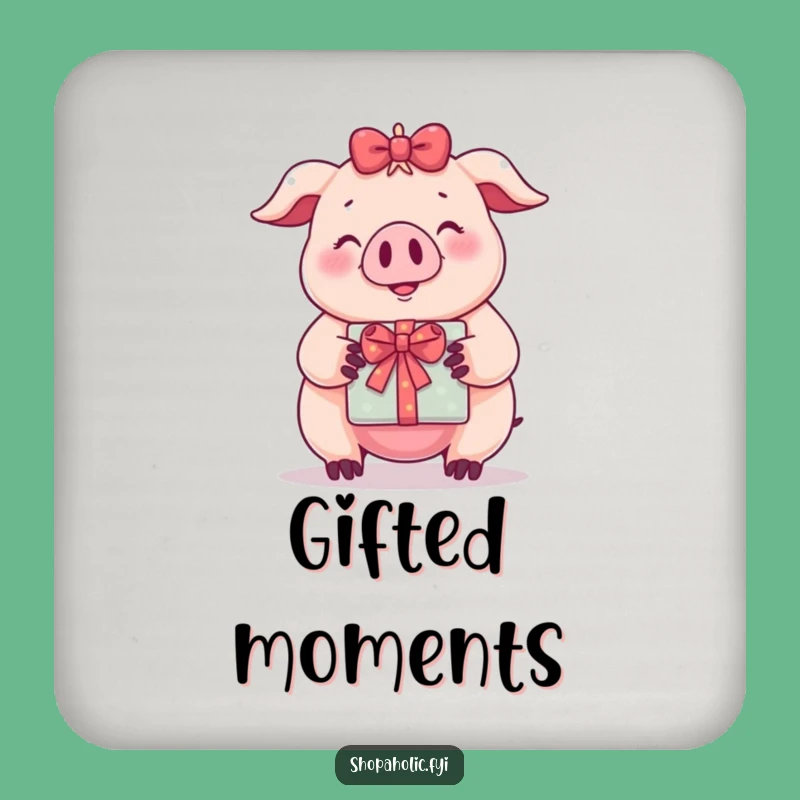 Funny Pig Drink Coaster: Protect Surfaces with Gift, A Cute Funny Coaster for Your Drinks