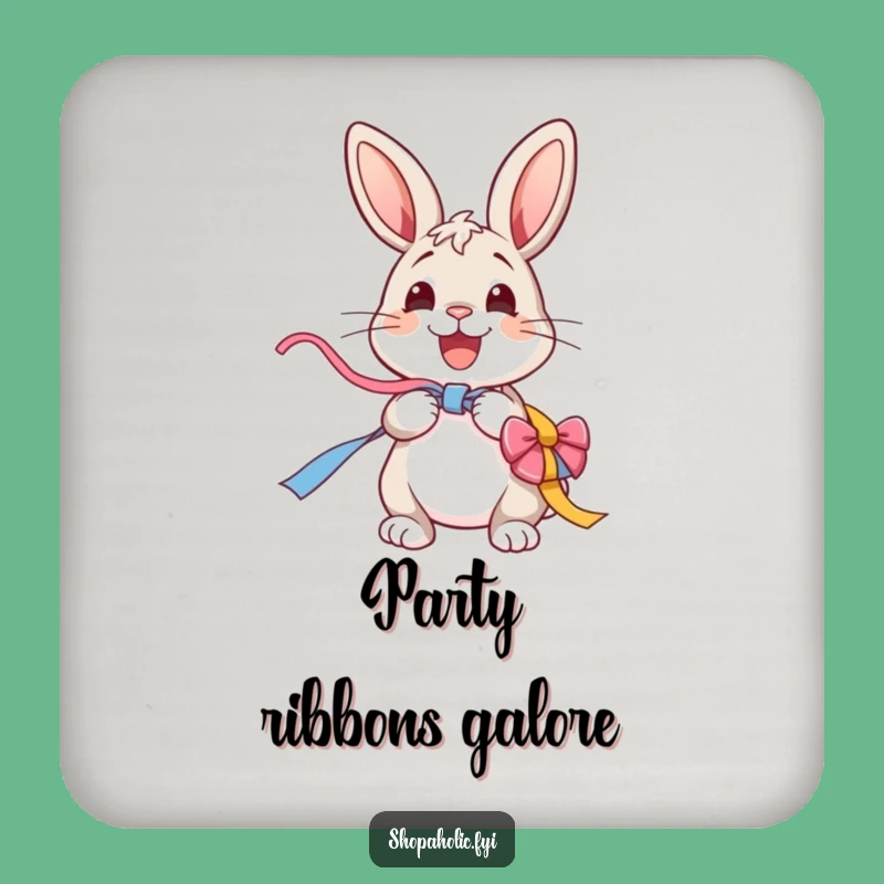 Funny Bunny Drink Coasters: Protect Surfaces with Cheerful Art, Set of Funny Gifts