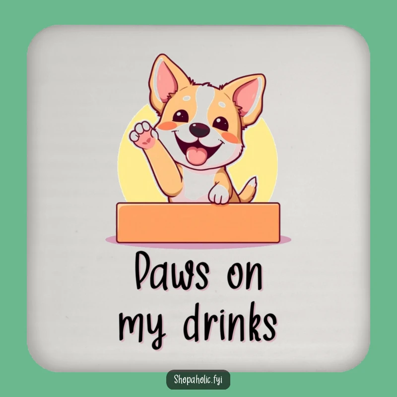 Funny Dog Coaster Set: Protect Surfaces With Excited Pup, Craft Decor