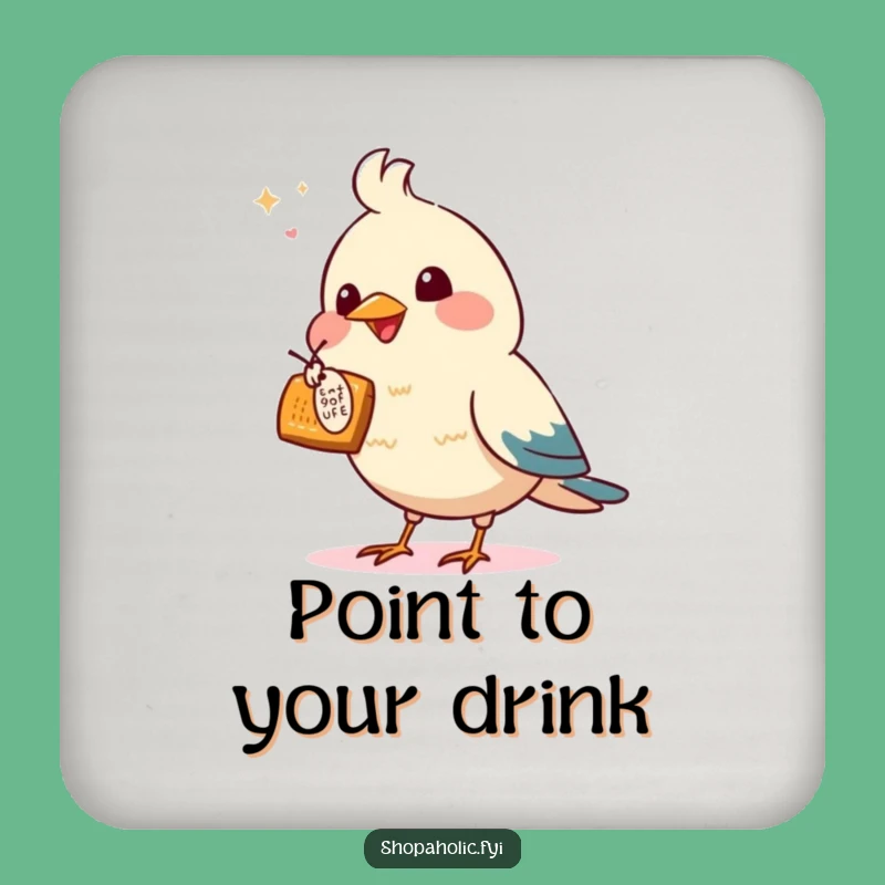 Funny Bird Offer Coaster Set - Humorous Protection for Tables