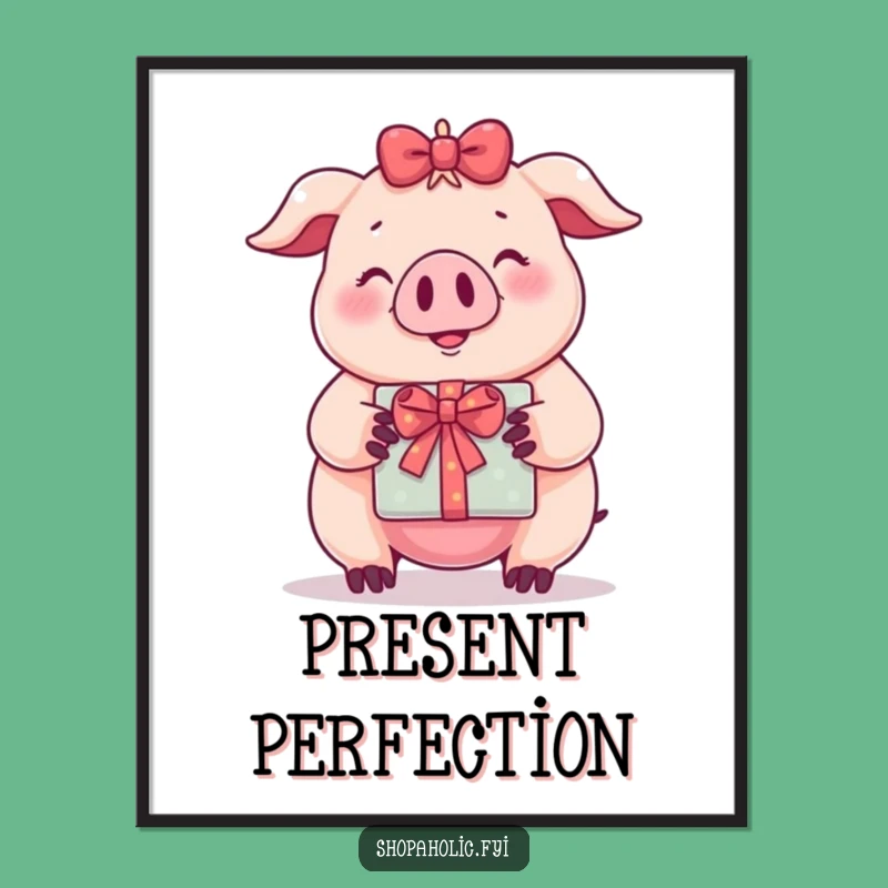 Funny Pig Poster: Vibrant Gift Art, A Whimsical Funny Poster for Wall Decor