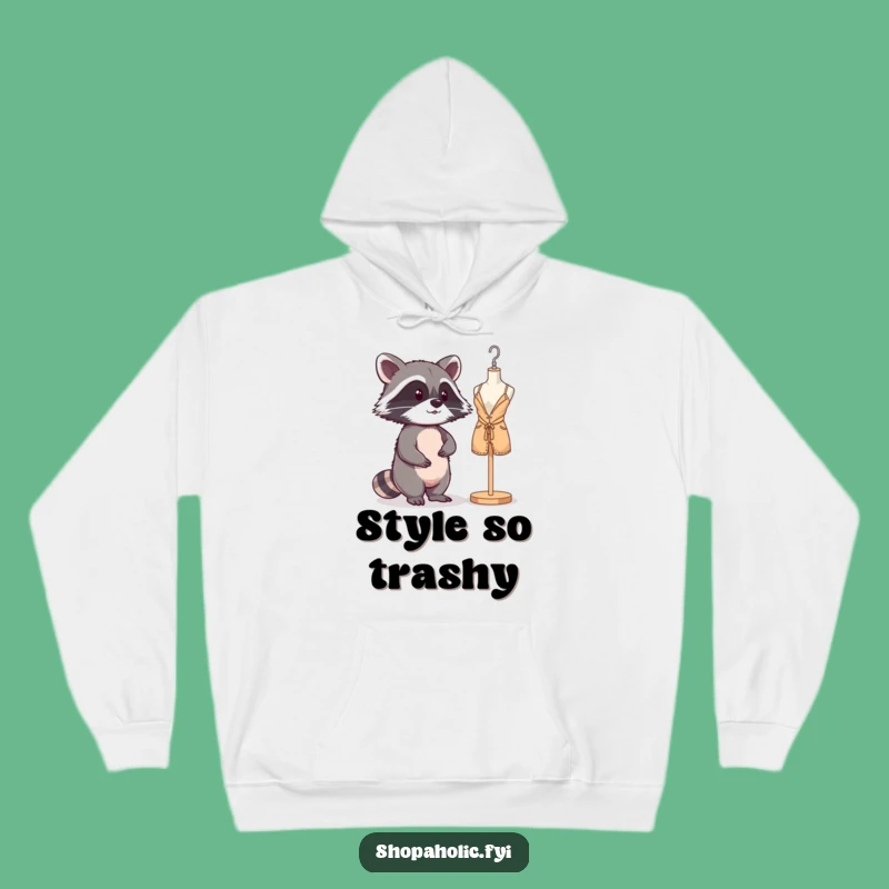 Cozy Funny Raccoon Mannequin Hoodie: Mischievous Style Warm Apparel, Perfect Gift
