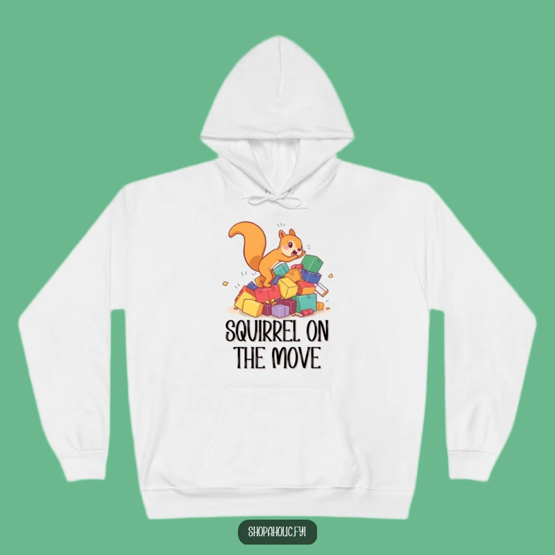 Funny Squirrel Box Chase Hoodie: Cozy Up With This Energetic Apparel
