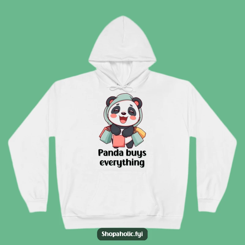 Funny Panda Shopping Hoodie: Cozy Up With This Retail Therapy Apparel