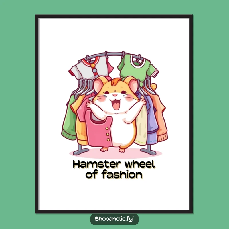 Free Printable Wall Art: Hamster Fashion Fun, Downloadable Decor!