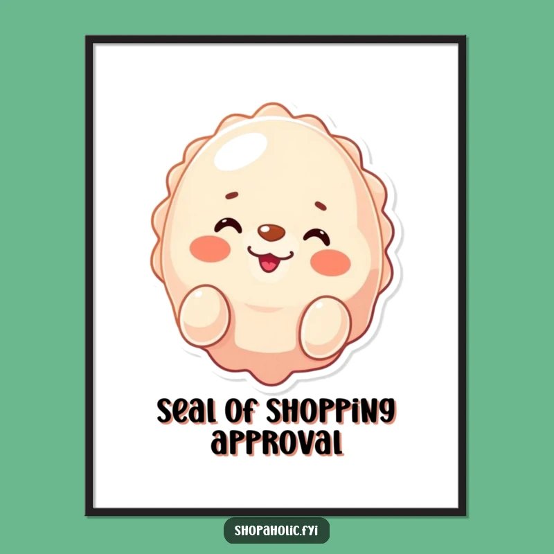 Free Printable Wall Art: Seal's Shiny Find, Downloadable Decor!