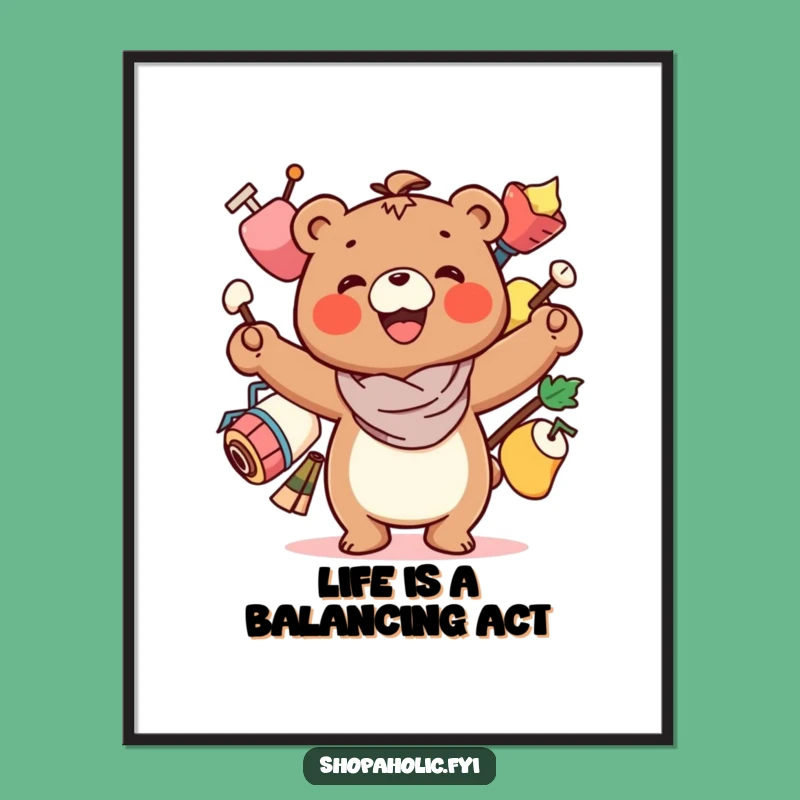 Free Printable Bear Wall Art: Hilarious Decor for Your Balancing Act!
