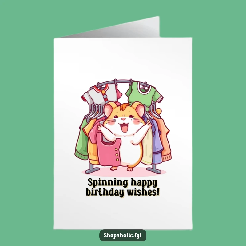 Free Printable Birthday Card: Hamster Fashion Frenzy, Download Fun!