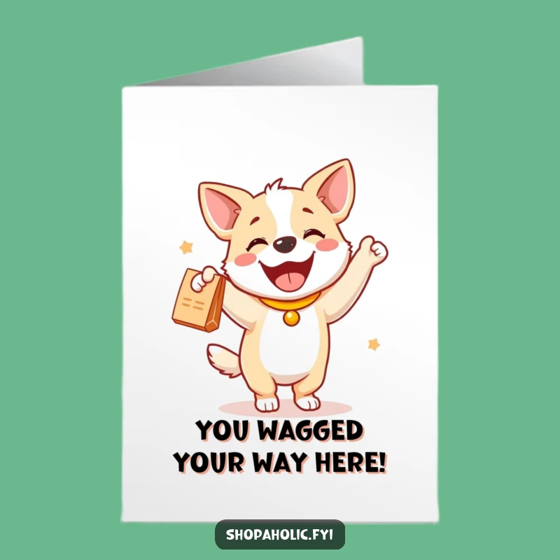 Free Printable Congrats Card: Dog's Victory Dance, Funny Downloadable Gift