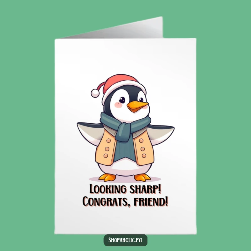 Free Printable Congrats Card: Penguin's Style Win, Download Now!