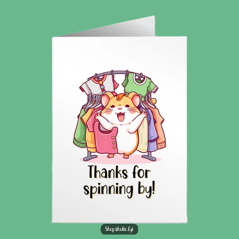 Free Printable Thank You Card: Hamster's Thanks for Style, Download!
