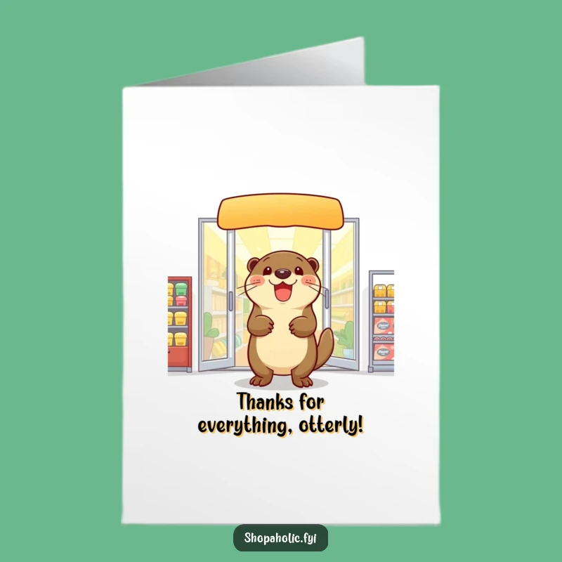 Free Printable Thank You Card: Otter's Thanks for the Haul, Download!