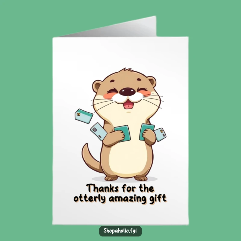 Free Printable Thank You Card: Otter Generosity Juggling, Charming DIY Digital Gift