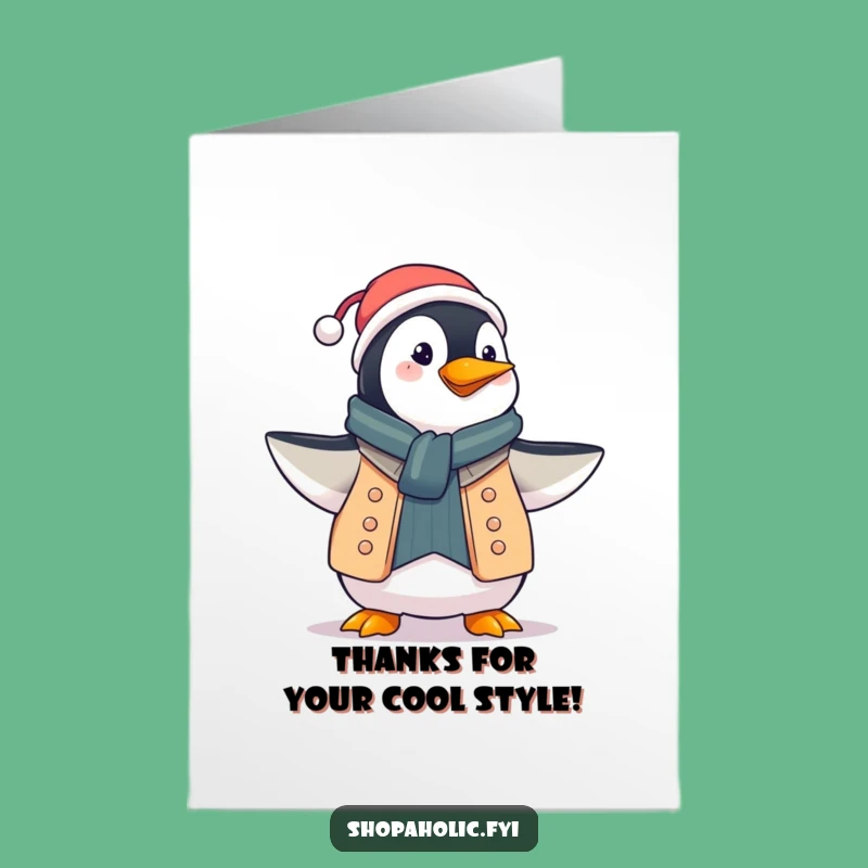 Free Printable Thank You Card: Penguin's Chic Thanks, Download!