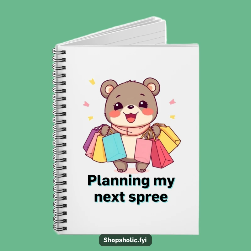 Funny Bear Shopping Notebook: Joyful Bear Journal, Perfect Writing Gift