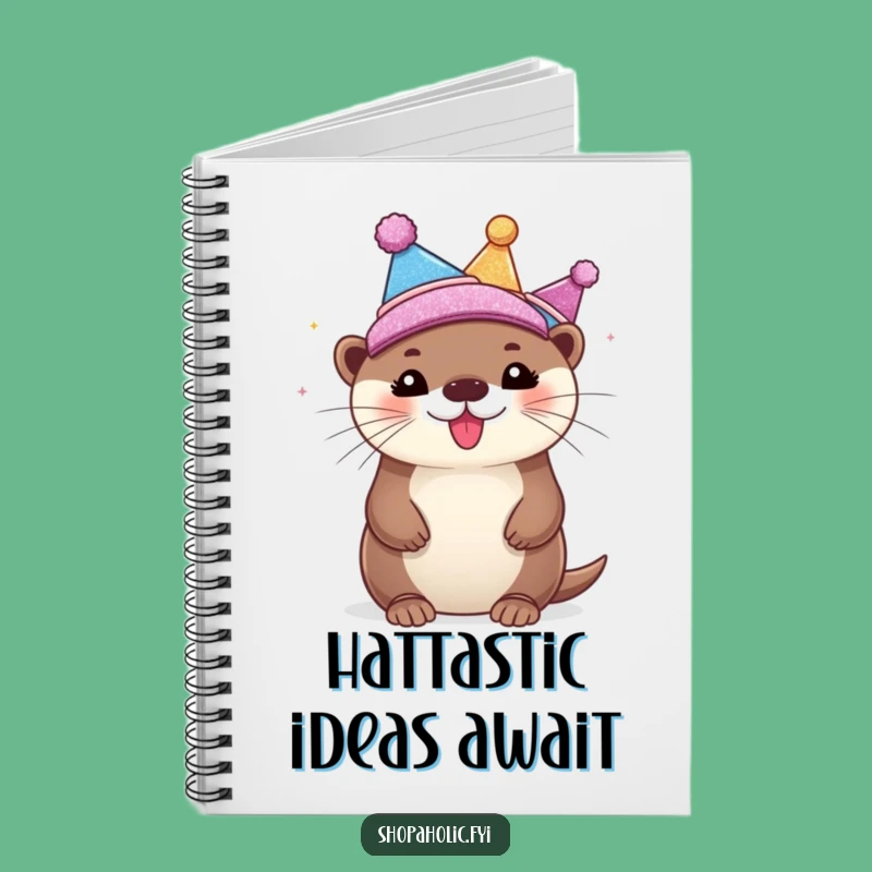 Funny Otter's Idea Hat Notebook: Bubbly Otter's Creative Spark, Journal Gift