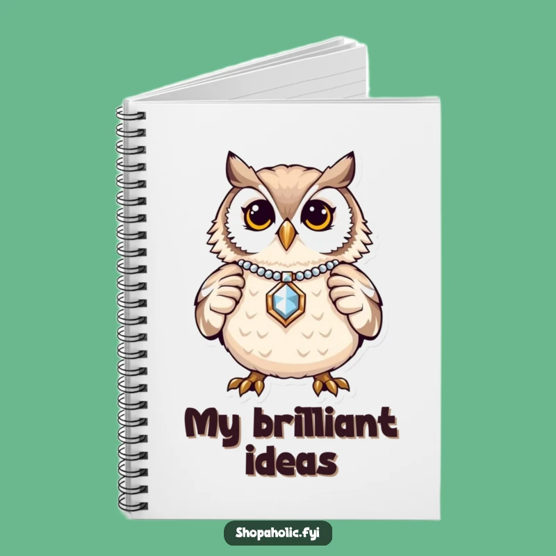 Funny Owl Jewelry Notebook: Proud Elegance Journal, Perfect Gift