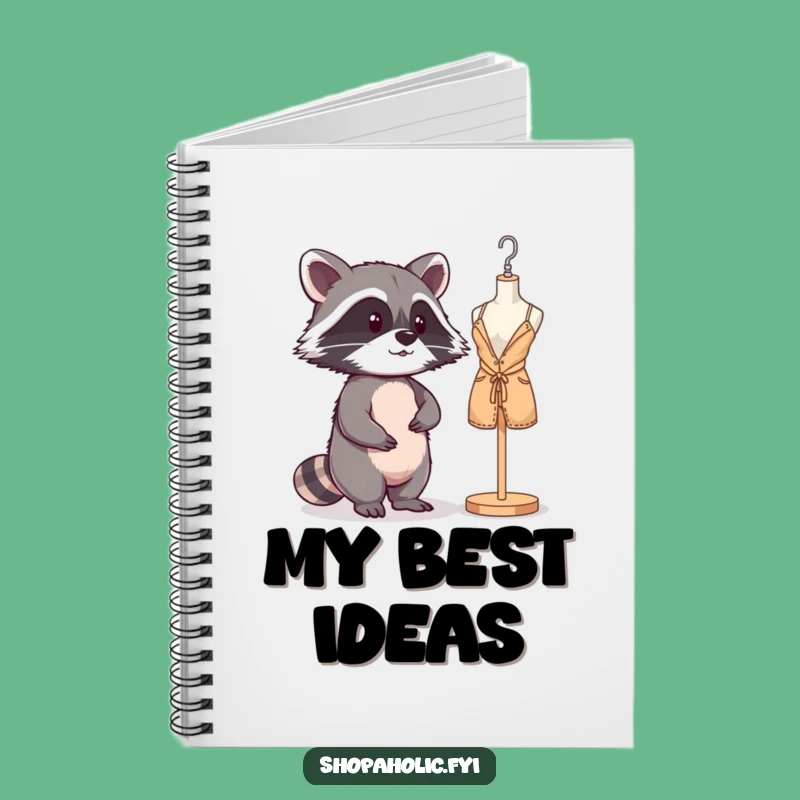 Funny Raccoon Mannequin Notebook: Mischievous Style Journal, Perfect Gift