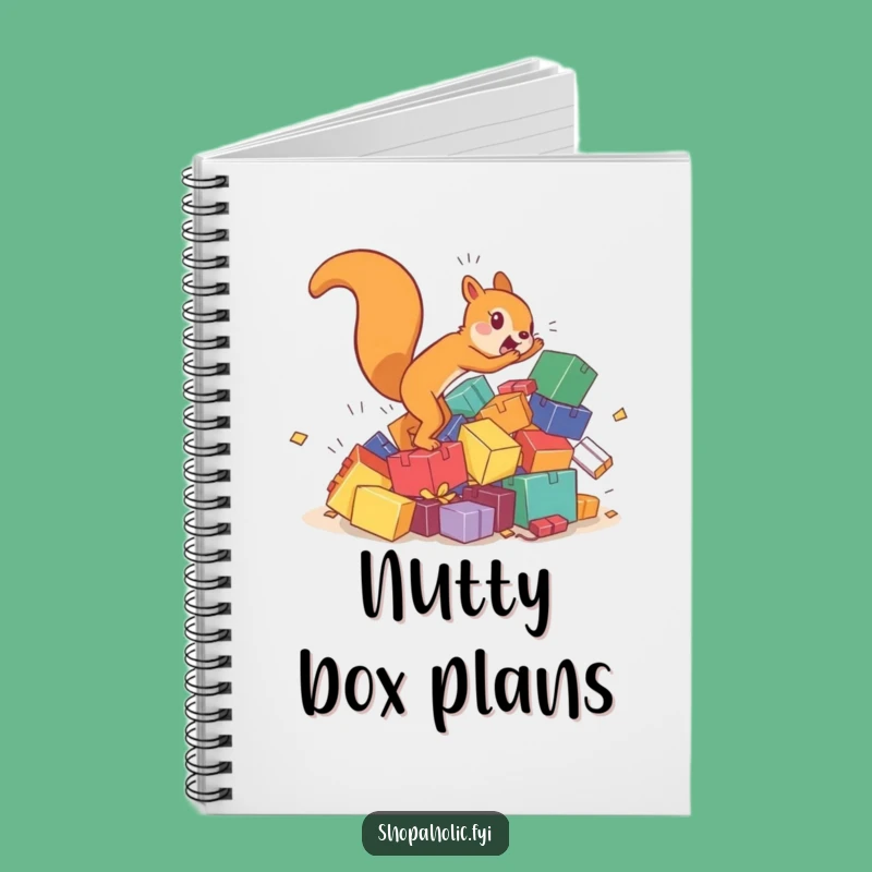 Funny Squirrel Box Chase Notebook: Jot Down Ideas With Energetic Style