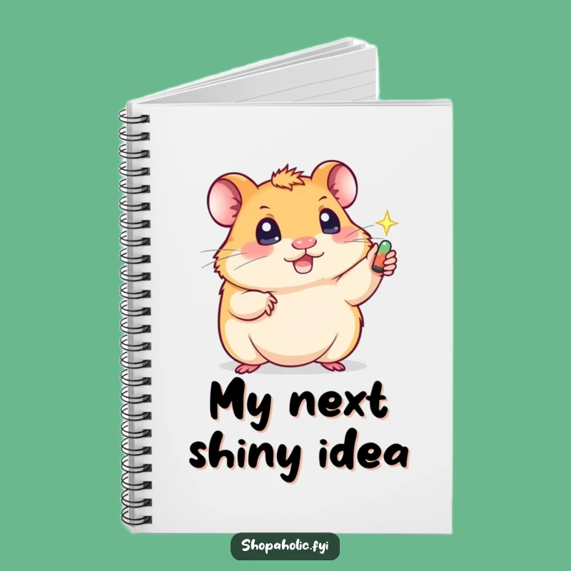 Funny Hamster's Shiny Ideas Notebook: Capture Your Thoughts Hilariously