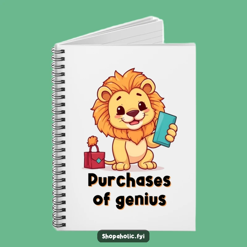 Funny Proud Lion Notebook - Regal Purchase Journal - Hilarious Gift