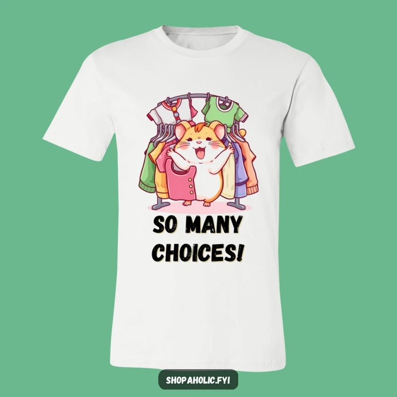 Funny Hamster Fashion T-Shirt: Spinning Shopper Tee for Fun