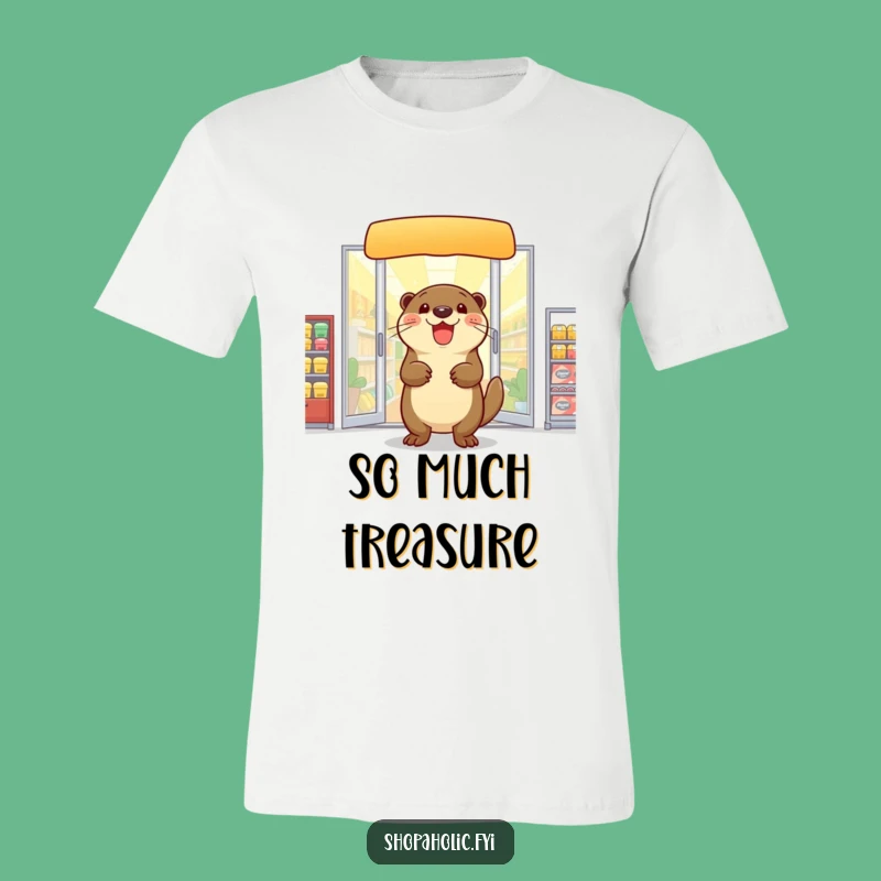 Funny Otter T-Shirt: Delighted Shopper Tee for Retail Enthusiasts