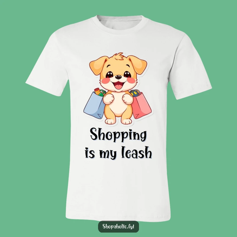 Funny Puppy Shopping T-Shirt: Delighted Dog Haul, Perfect Gift for Shopaholics