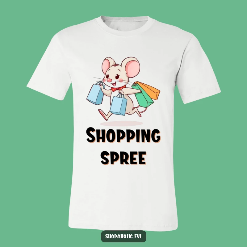 Funny Mouse Shopping T-Shirt: Skip With Joy Apparel, The Ultimate Funny Tee for Shoppers