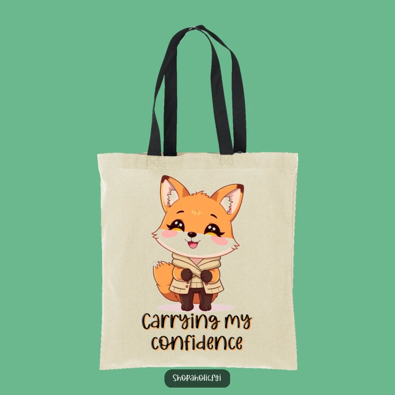 Funny Fox Fashion Tote Bag: Stylish Fox Accessory Bag, Perfect Gift