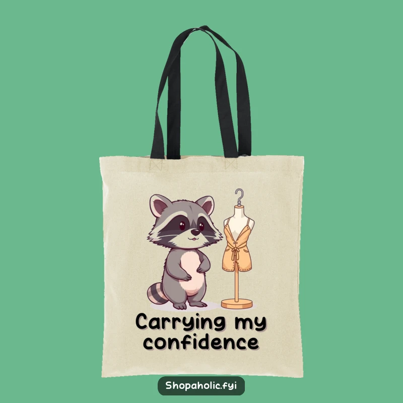 Funny Raccoon Mannequin Tote Bag: Mischievous Style Carry-All, Perfect Gift